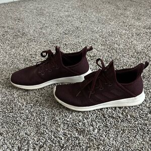 Adidas cloudfoam maroon sneakers 10